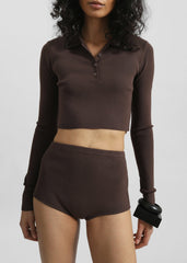 Alissa Knit Briefs - Brown