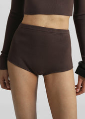 Alissa Knit Briefs - Brown