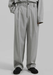 Felix Textured Trousers - Greige Melange