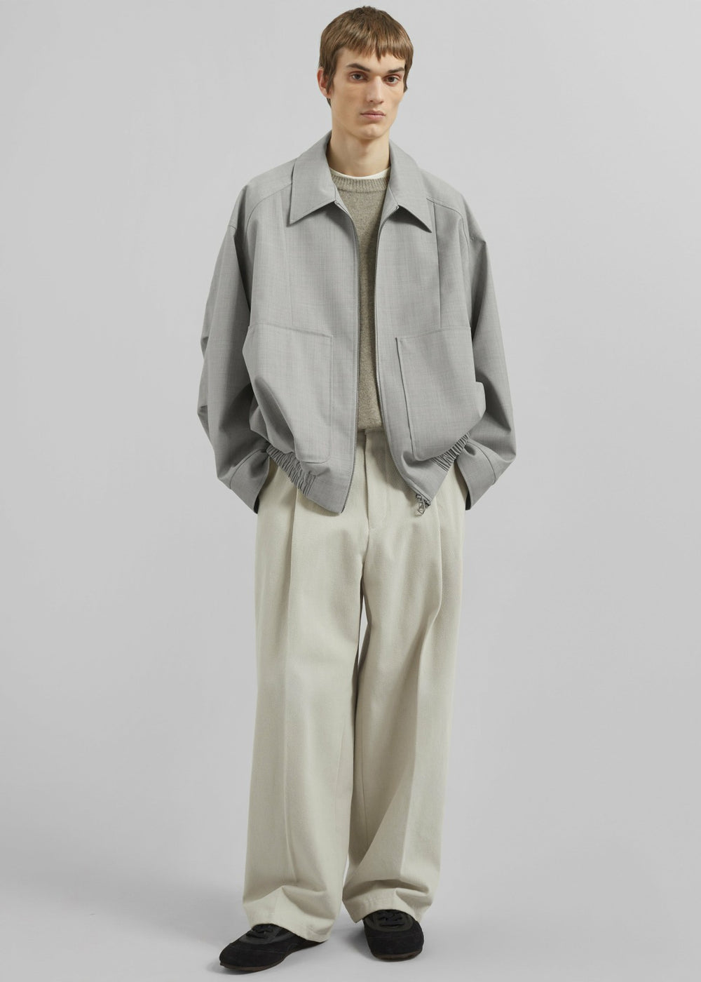 Felix Textured Jacket - Greige Melange
