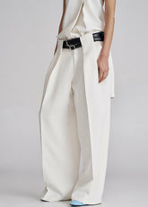 Corsham Pleated Trousers - White