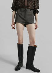 Tenby Striped Hot Pants - Brown Melange