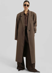 Lehto Long Coat - Brown