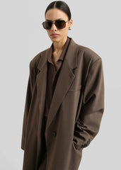 Lehto Long Coat - Brown
