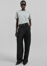 Amal Fluid Tee - Grey Melange