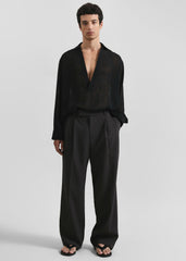 Louis Gabriel Nouchi Transparent Vareuse Shirt - Black