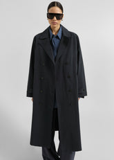 Pello Trench Coat - Navy