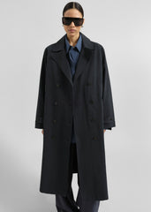 Pello Trench Coat - Navy
