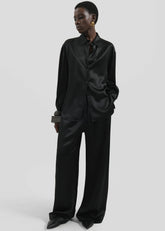 Peri Satin Shirt - Black