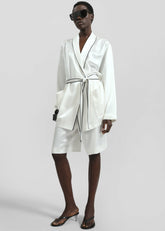 Scarlett Satin Kimono Jacket - White