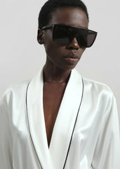 Scarlett Satin Kimono Jacket - White