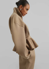 Sorelle Peplum Jacket - Camel