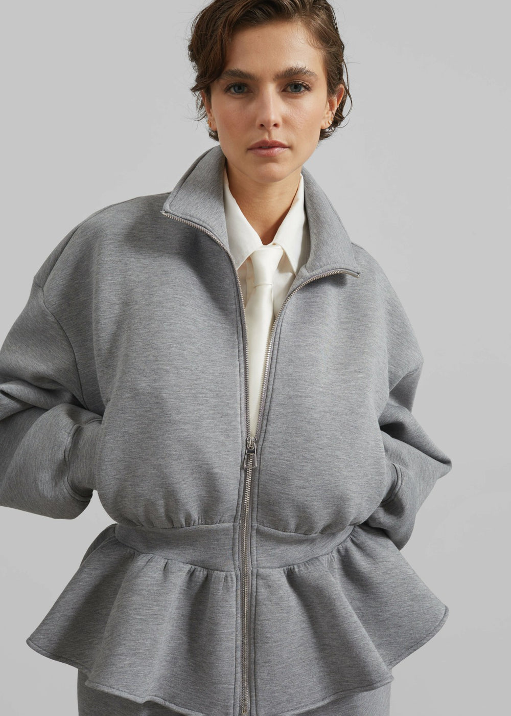 Sorelle Peplum Jacket - Grey