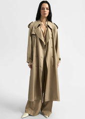 Veyron Silk Trench - Beige