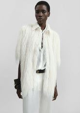 Paolina Fringed Shirt - White