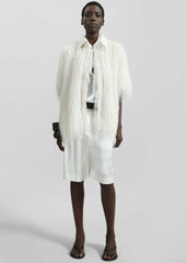 Paolina Fringed Shirt - White