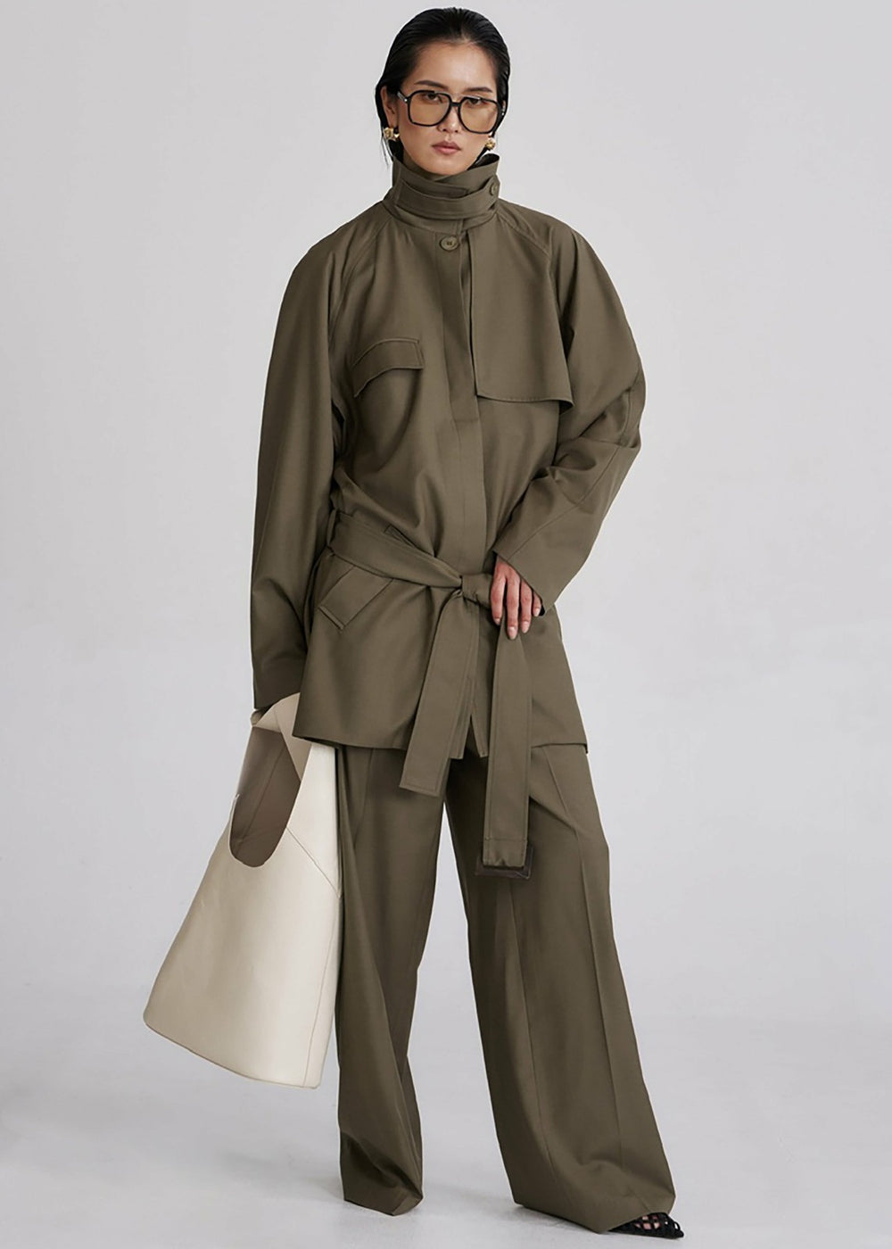Malvan Short Trench - Olive Brown