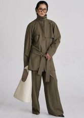 Malvan Short Trench - Olive Brown