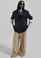 Tarbert Double-Breasted Blazer - Navy Pinstripe