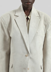 Edale Faux Suede Blazer - Light Beige