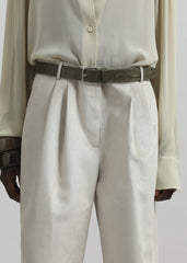 Edale Faux Suede Bermuda Shorts - Light Beige