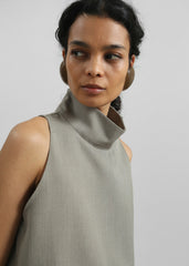 Salcott Mock Neck Top - Taupe