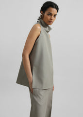Salcott Mock Neck Top - Taupe