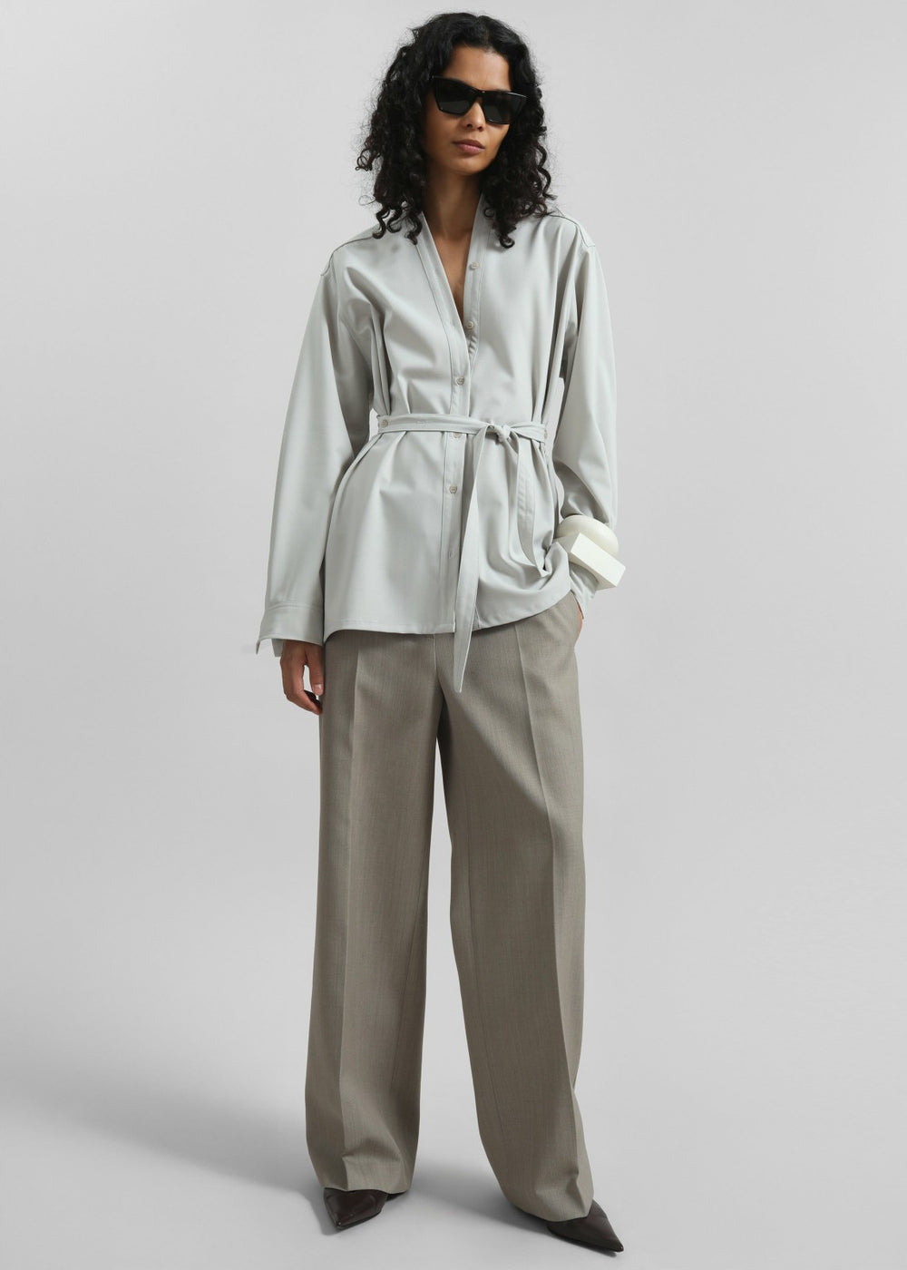 Alven Belted Shirt - Stone