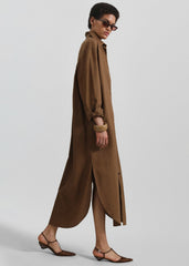 Helena Shirt Dress - Brown