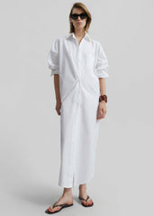 Helena Shirt Dress - White