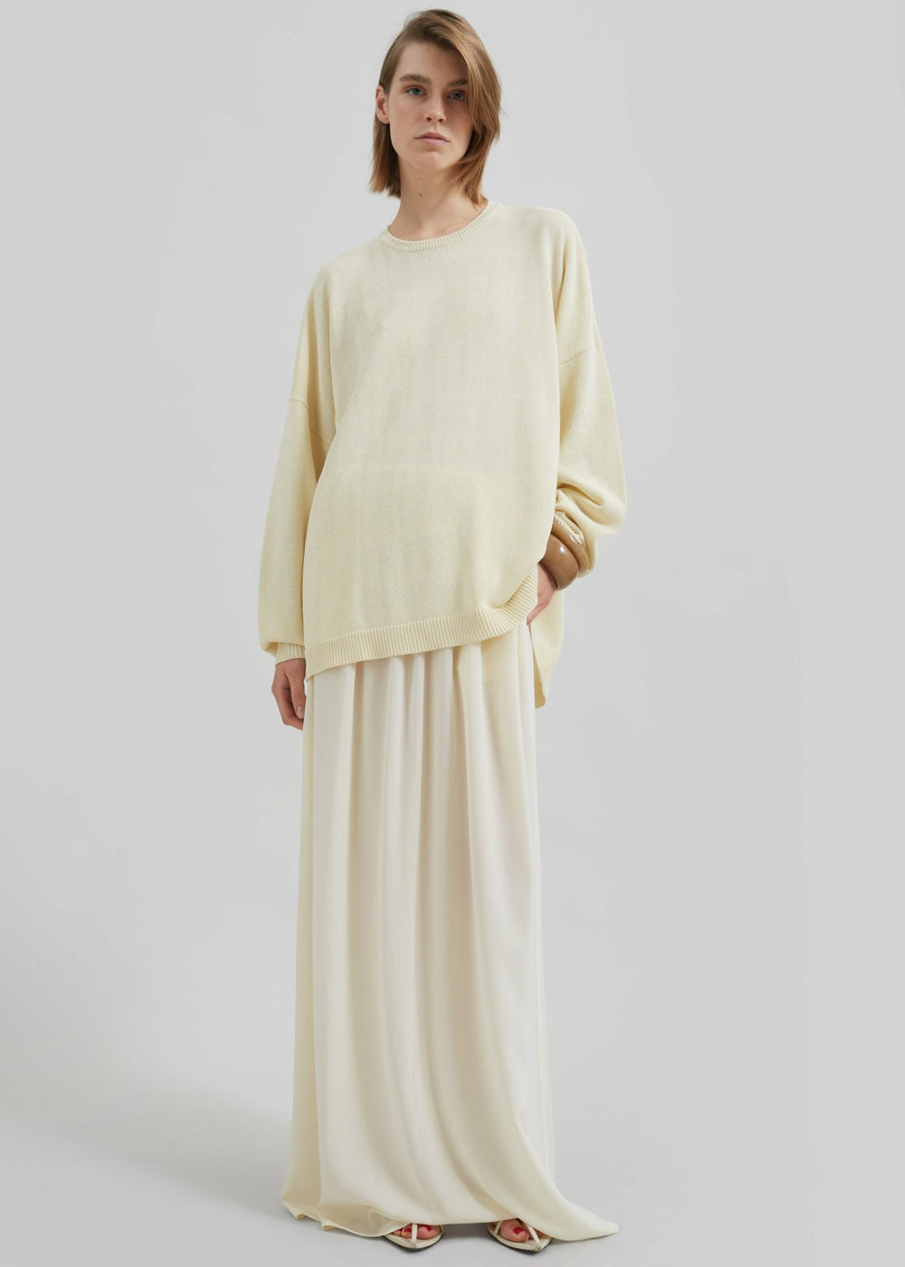Basel Crew Neck Sweater - Pale Yellow