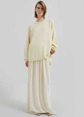 Basel Crew Neck Sweater - Pale Yellow