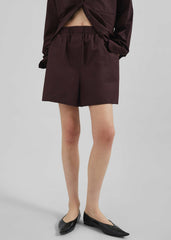 Lui Organic Cotton Boxer Shorts - Dark Plum