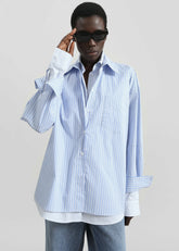 Lienz Double Shirt - Blue/White Stripe