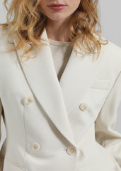 Dina Double Breasted Blazer - Cream