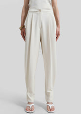 Dina Pleated Trousers - Cream