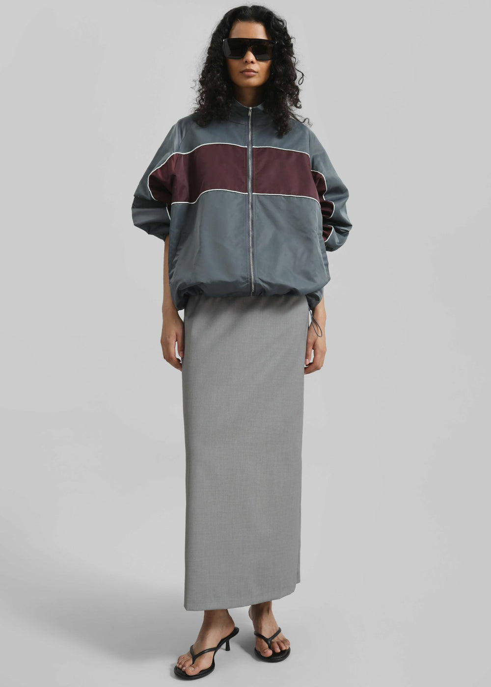 Treviso Colorblock Track Jacket - Slate Grey