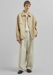 Roisin Faux Leather Jacket - Beige