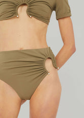 Christopher Esber Ruched Crescent Swim Tee - Eucalypt
