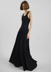 Loulou de Saison Jada Long Jersey Dress - Black