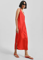 Loulou de Saison Nada Silk Long Dress - Red