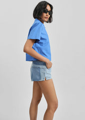 Christopher Esber Reconstruct Denim Micro Shorts - Indigo