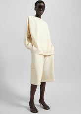 Wesra Knit Bermuda Shorts - Ecru