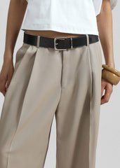 Dunbar Pleated Trousers - Taupe