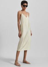 Vence Slip Dress - Pale Yellow