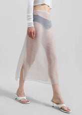 Girone Sheer Skirt - Light Grey