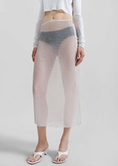 Girone Sheer Skirt - Light Grey