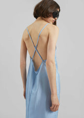 Vence Slip Dress - Dusty Blue