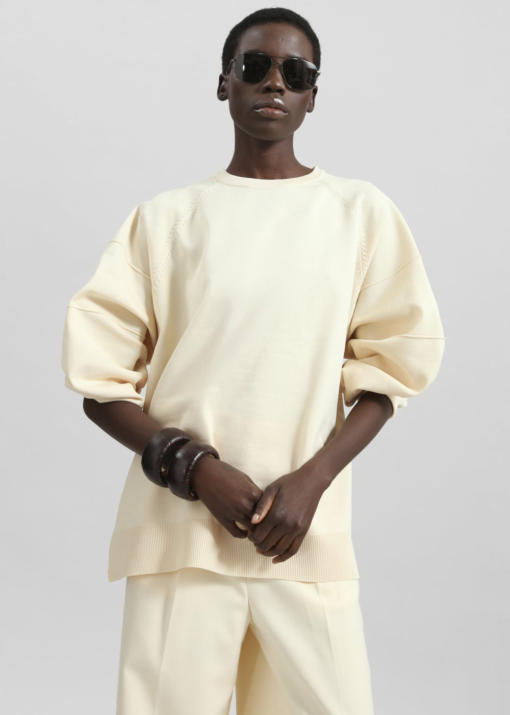 Wesra Knit Sweatshirt - Ecru