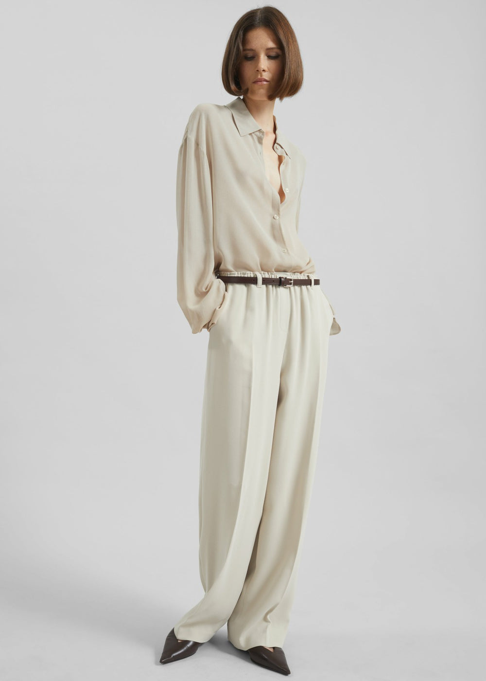 Hamnoy Straight Pants - Light Beige